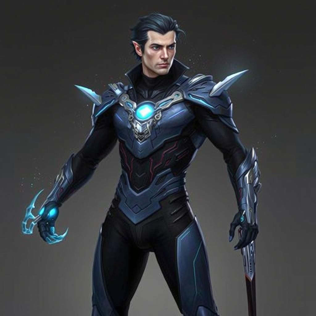 Hi-Tech Vampire Hunter in Futuristic Suit
