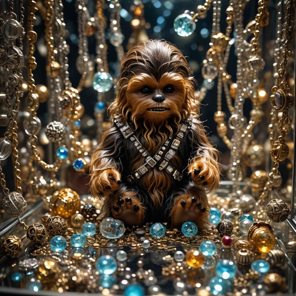 Hyperrealistic Miniature Wookiee in Jewelry Box