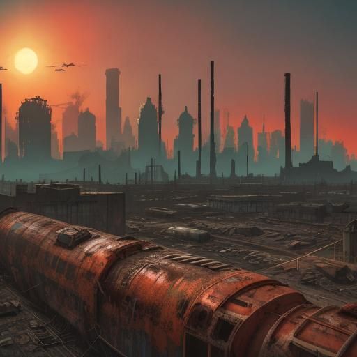 Post-Apocalyptic Scavengers on Cyber-Truck Highway