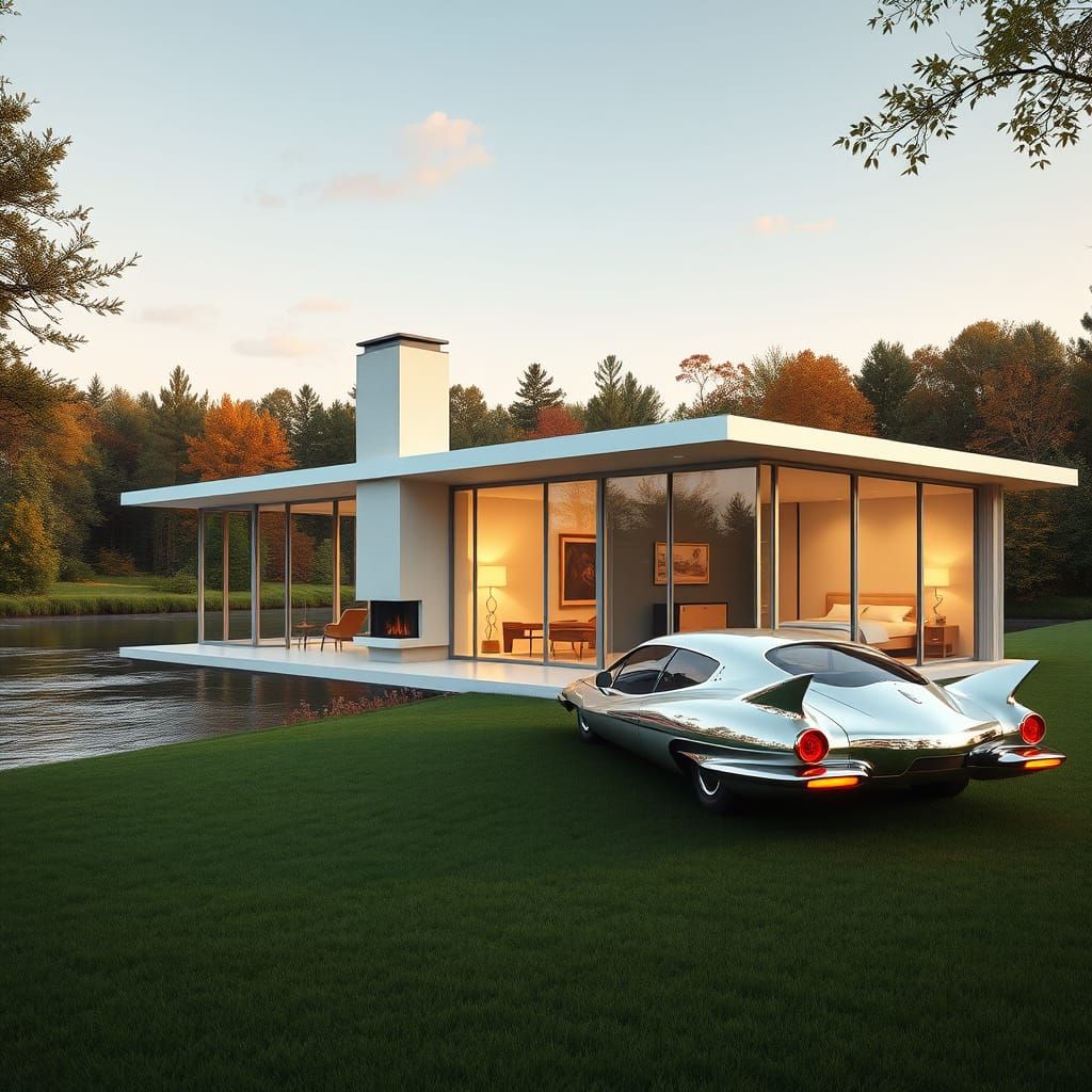 Sleek Mid-Century Modern House Blends Indoor and Outdoor Liv...