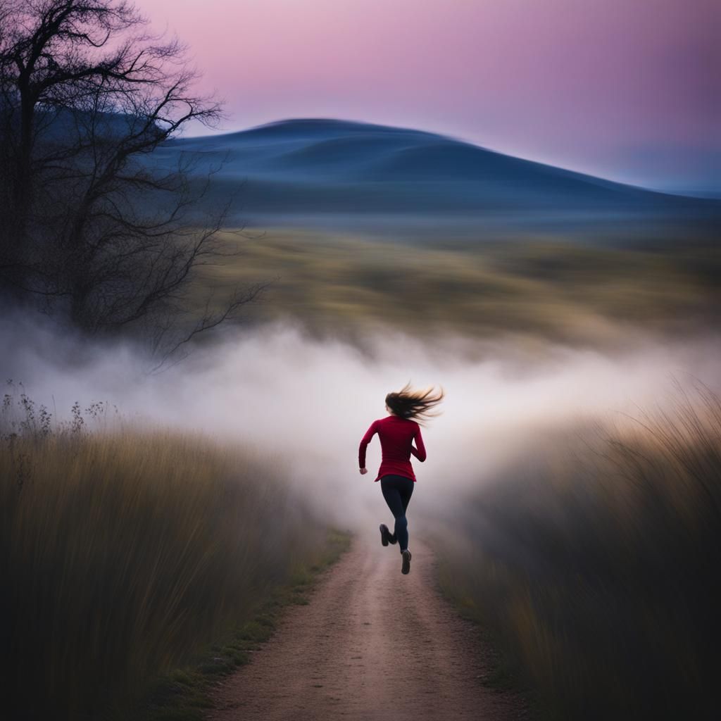 through the fog to the mountain