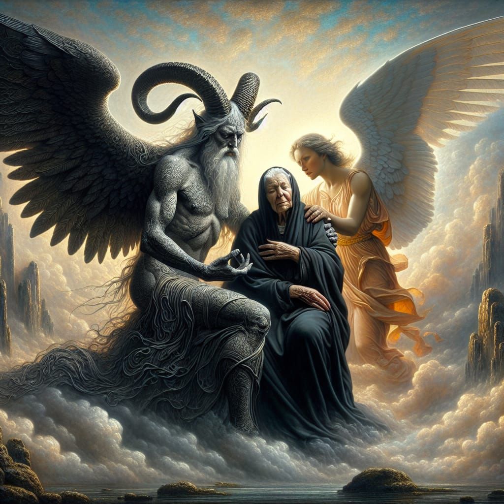 Ethereal Celtic God and Angel Comfort Woman