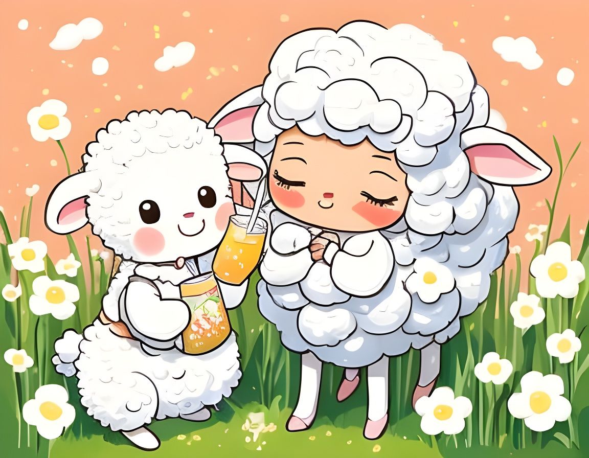Little Sheep Drinks Milk, Inspired by Momoko and Kazu Kubuis...