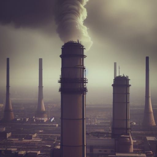 Victorian Industry Planet From Space Art