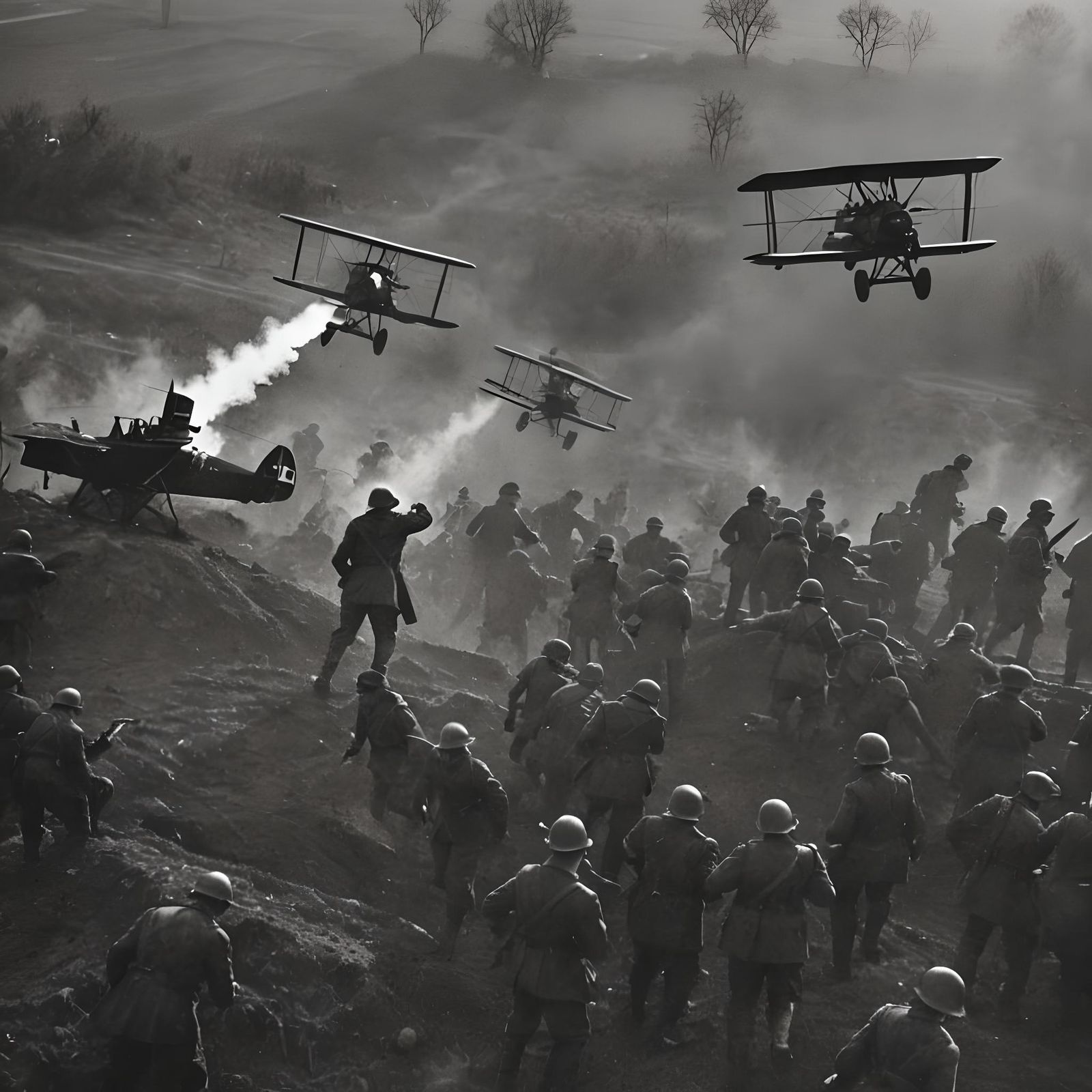Italian Soldiers in WWI Trench Warfare