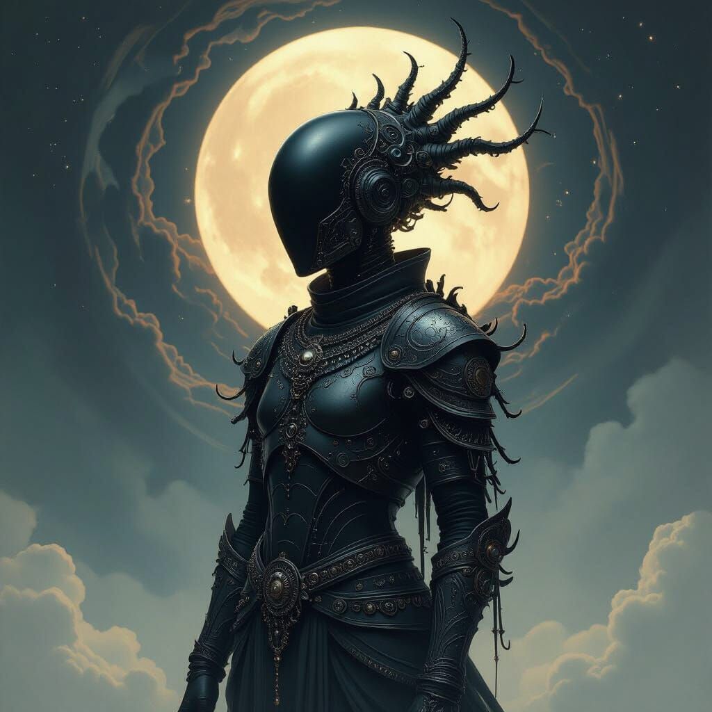 Mystical Headless Ketu in Cosmic Armor