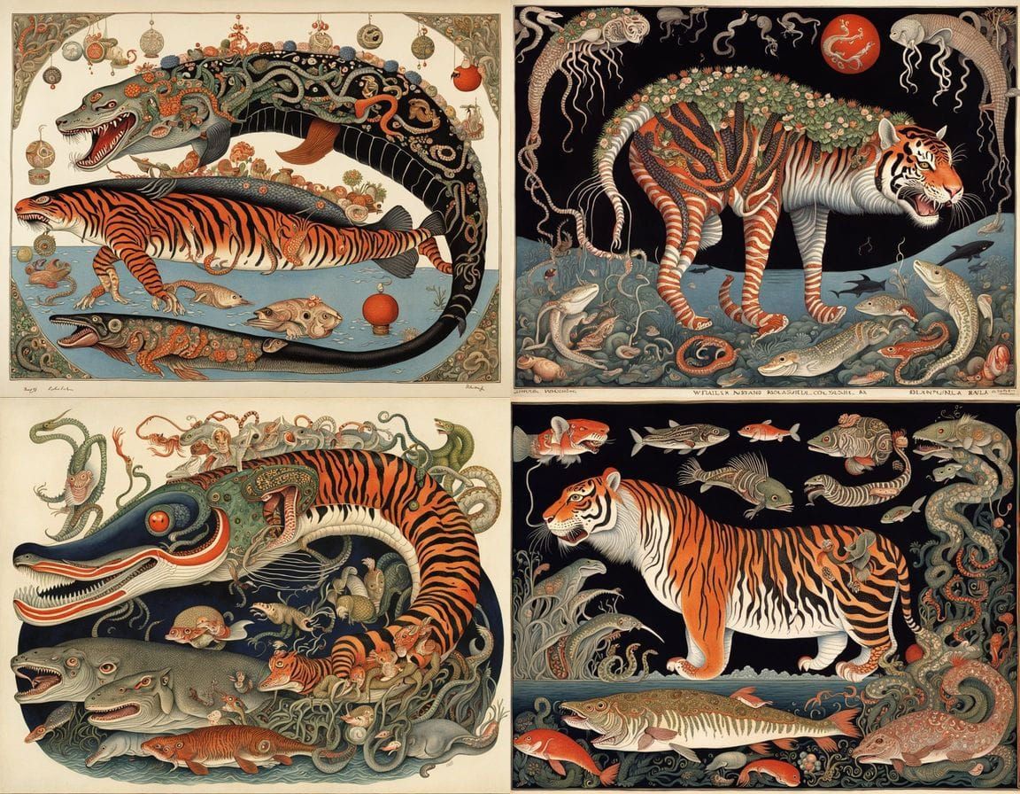 Surreal Russian Woodblock Art: Mysterious, Noctilucent Anato...