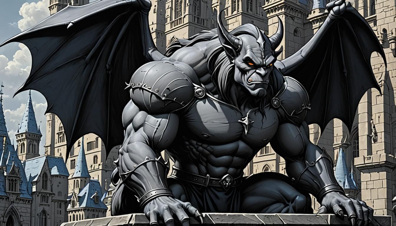 Grimdark Gargoyle: A 3D Rendered Masterpiece