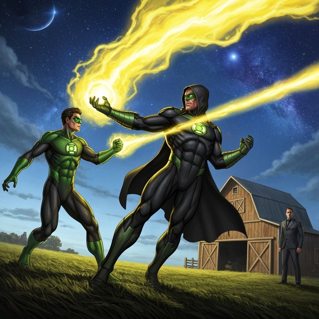 Sinestro Corps Assassin Battles Green Lantern for M'Kraan Cr...