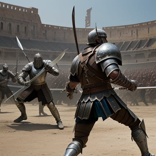 Gladiator Sword Fight in Circus Maximus: Concept Art
