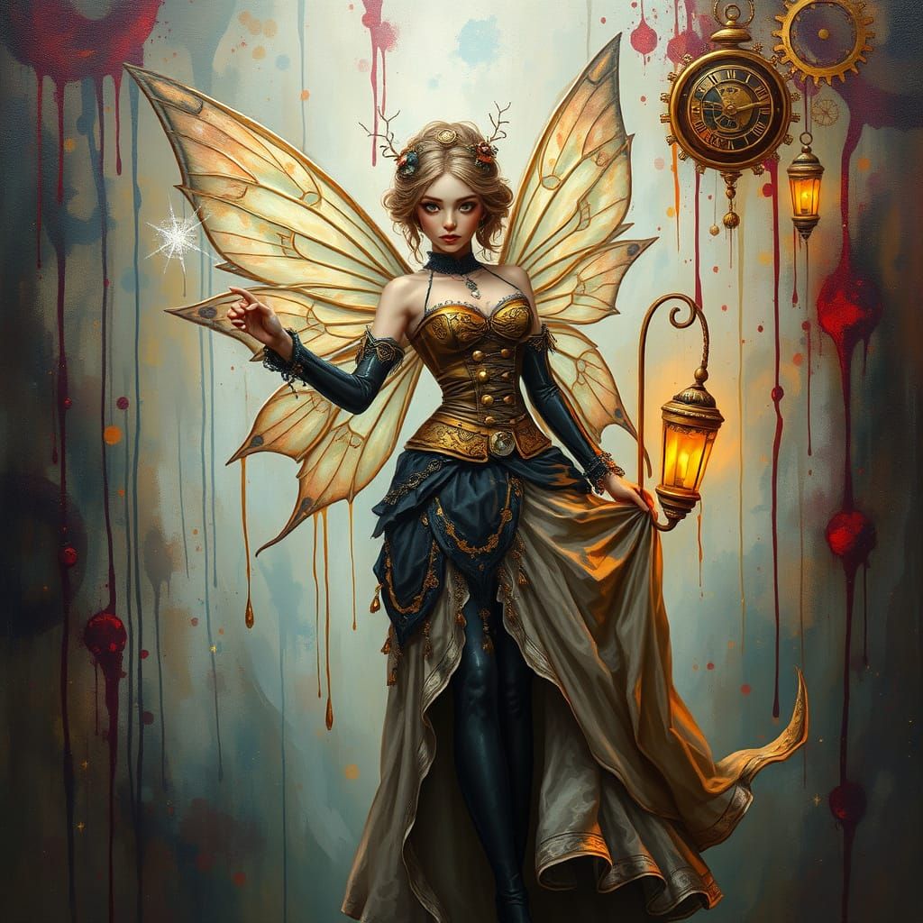 Dripping oil painting