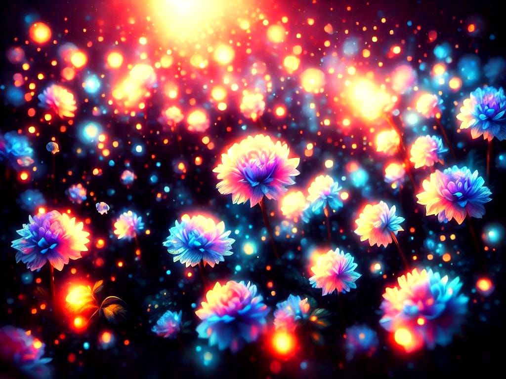 Ethereal Blue Flowers with Translucent Petals