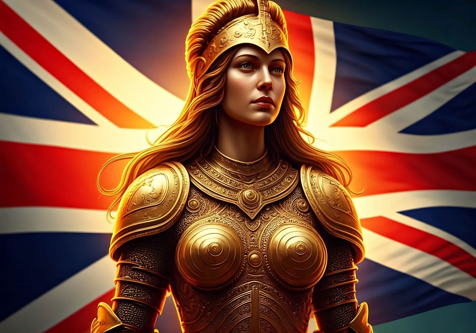 Sultry British Goddess Shines in Radiant 4K Digital Art