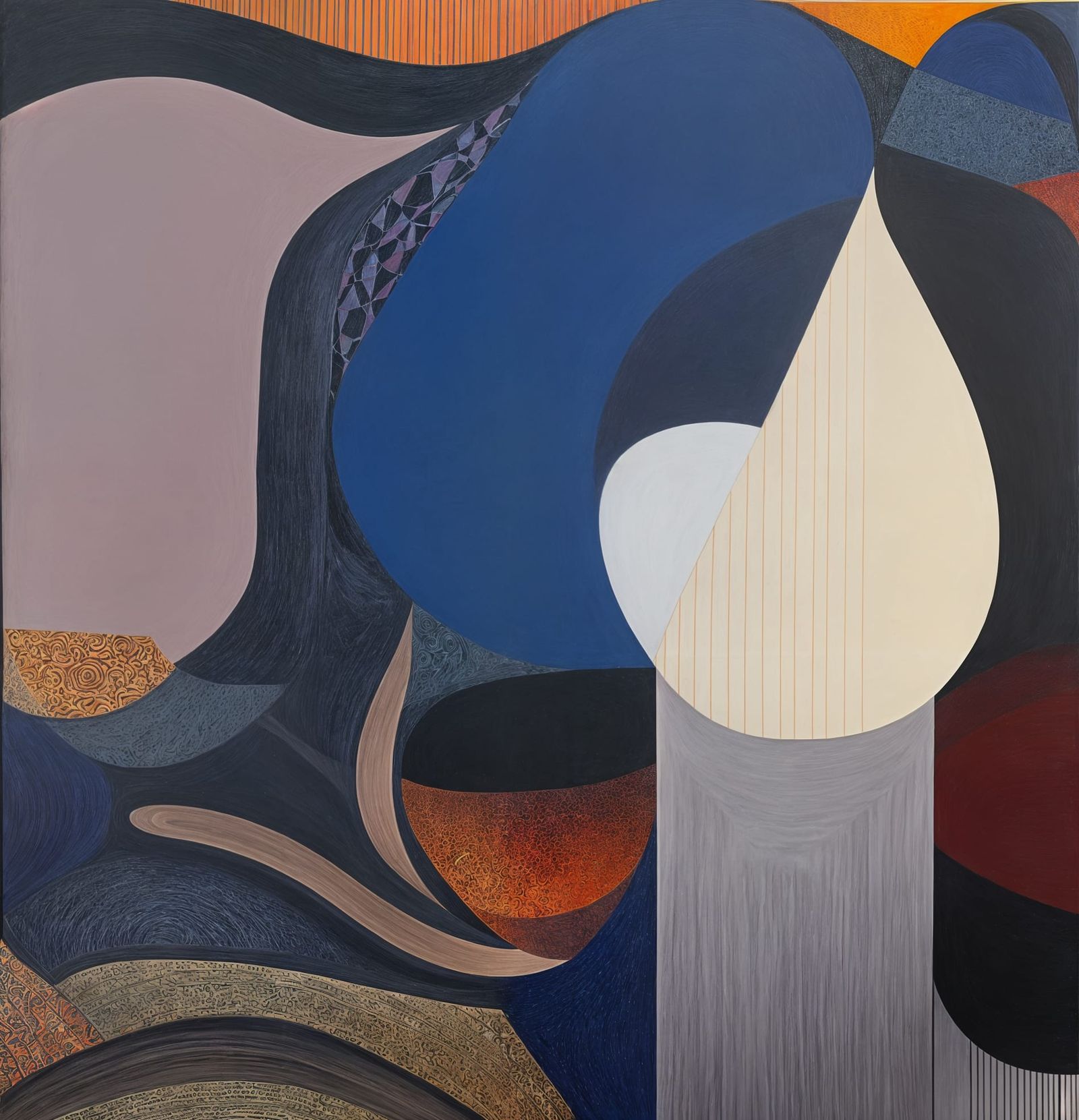 Surreal Parallax Painting in Vibrant Abstraction