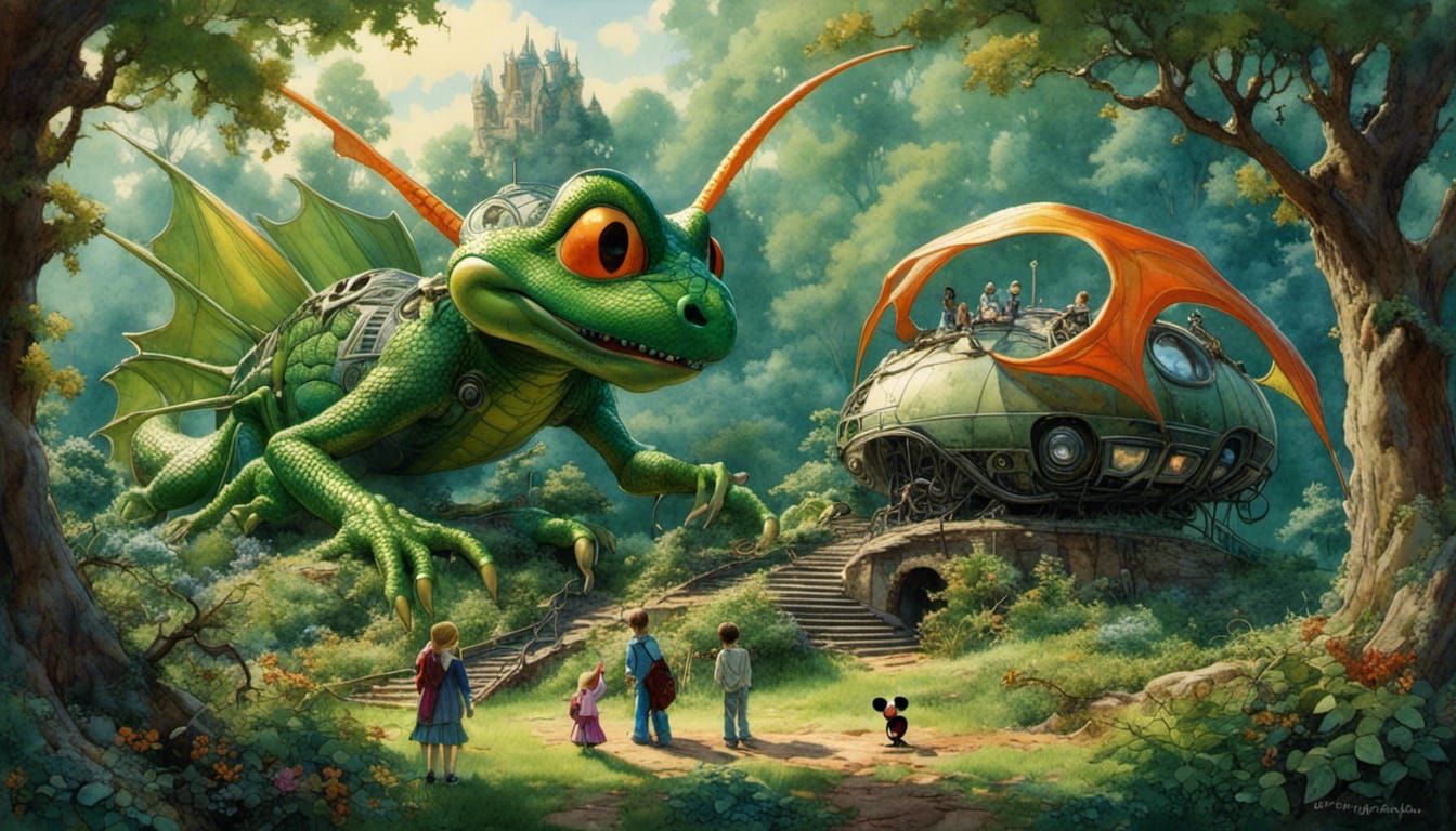 Mickey Mouse's Surreal Proposal to Dragon