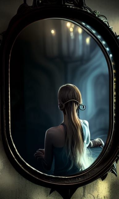 Trapped in the Mirror: Steampunk Fantasy Concept Art