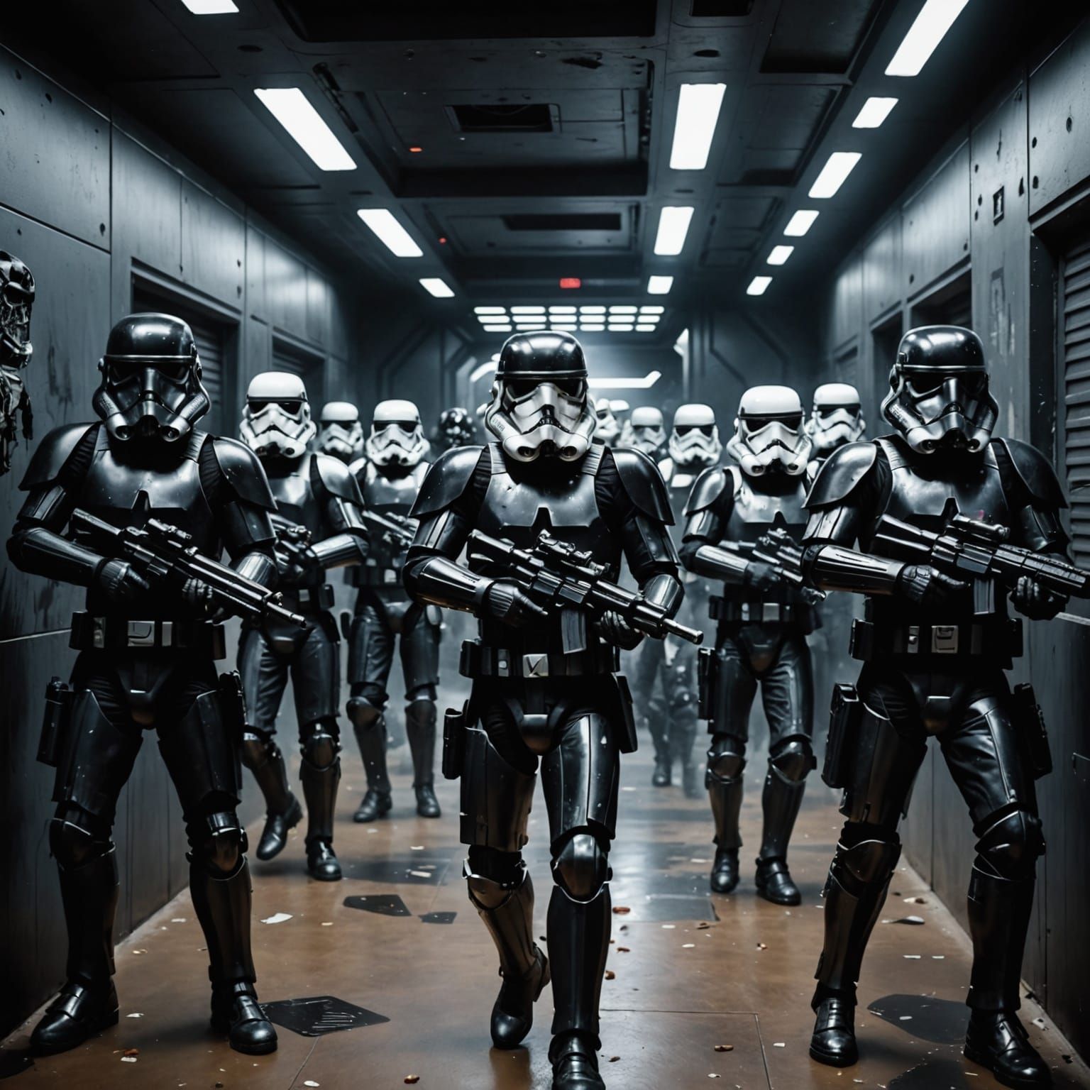 Decaying Star Wars Zombies Emerge from Star Destroyer Tunnel