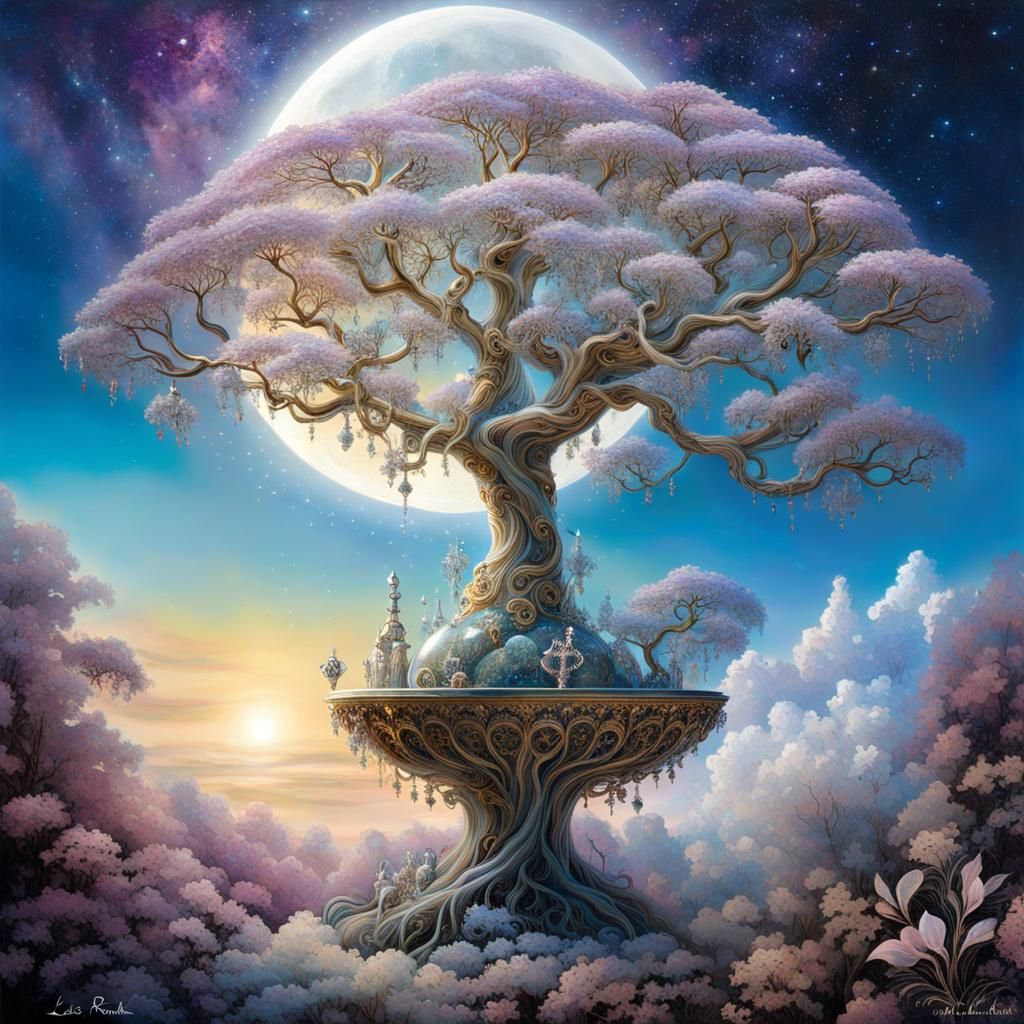 Glass Tree Dreamscape to the Moon