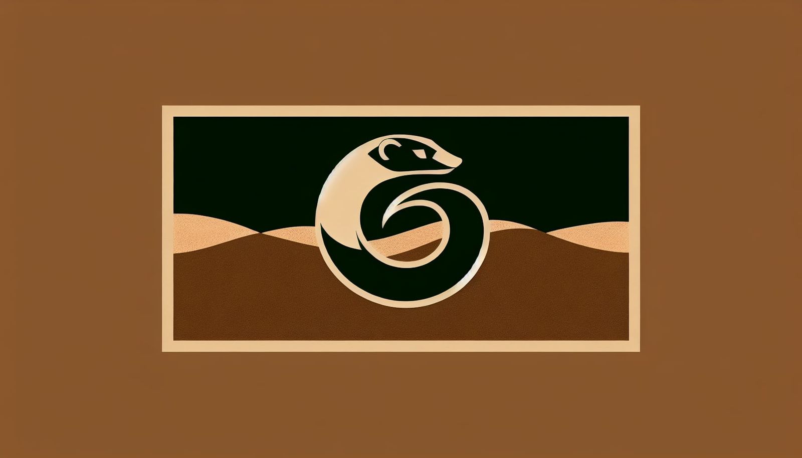 Dune-Inspired House Banner with Mongoose Emblem