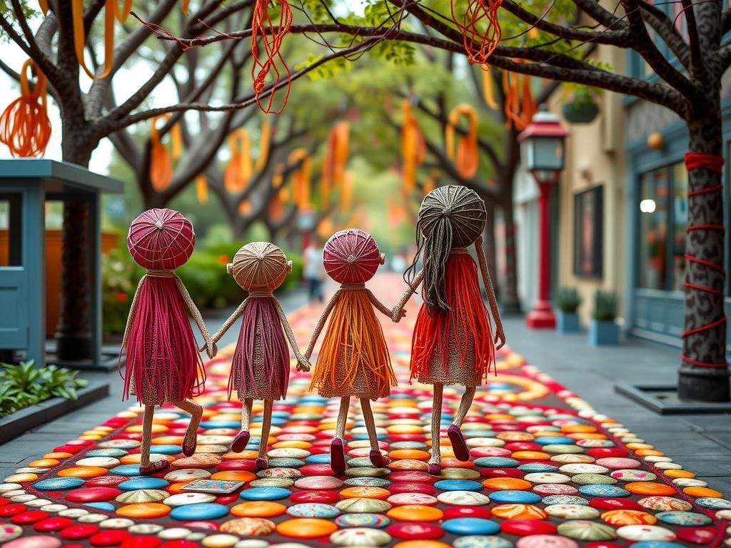 Scoubidou String Family on Retro Avenue