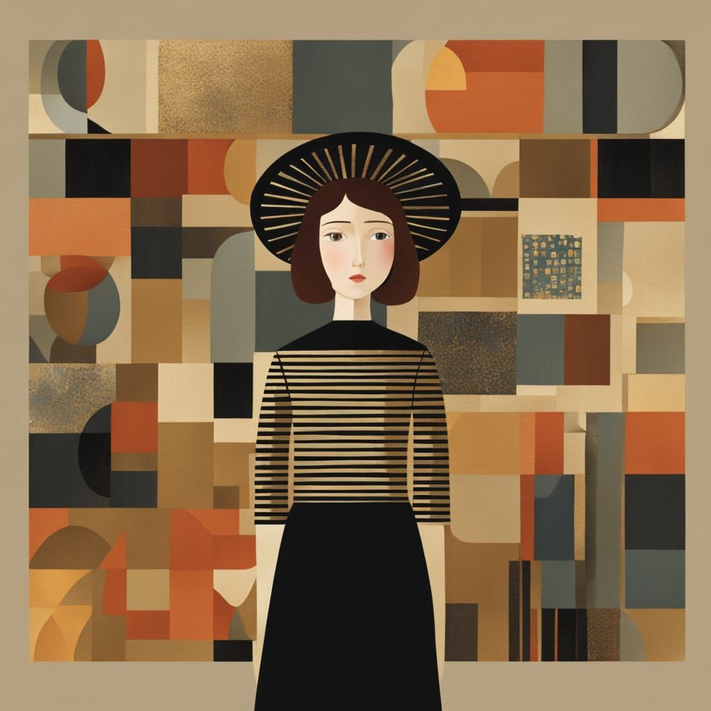 Mysterious Woman in a Rich Artistic Style