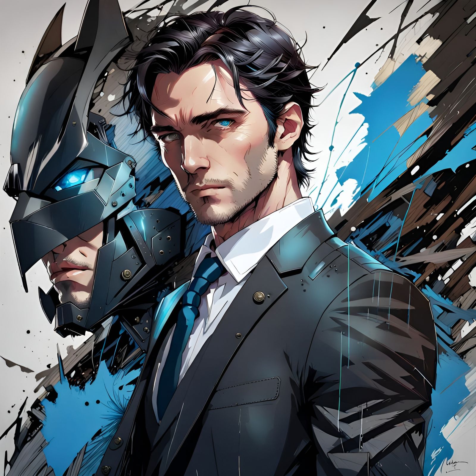 Ultra Detailed Manga Portrait of a Man