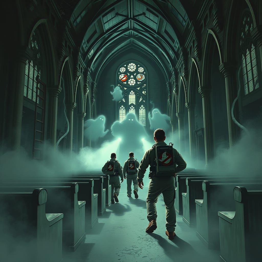 Ghostbusters Confront Malevolent Spirits in a Haunting, Aban...
