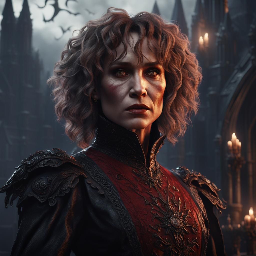 Jennifer Grey as Vampire: Detailed Matte Painting