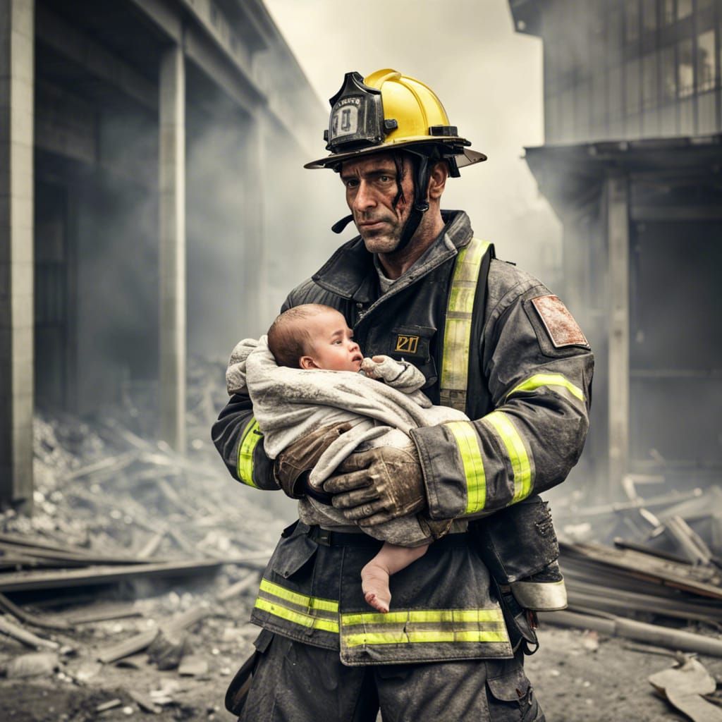 Heroic Firefighter Rescues Baby From Burning Building