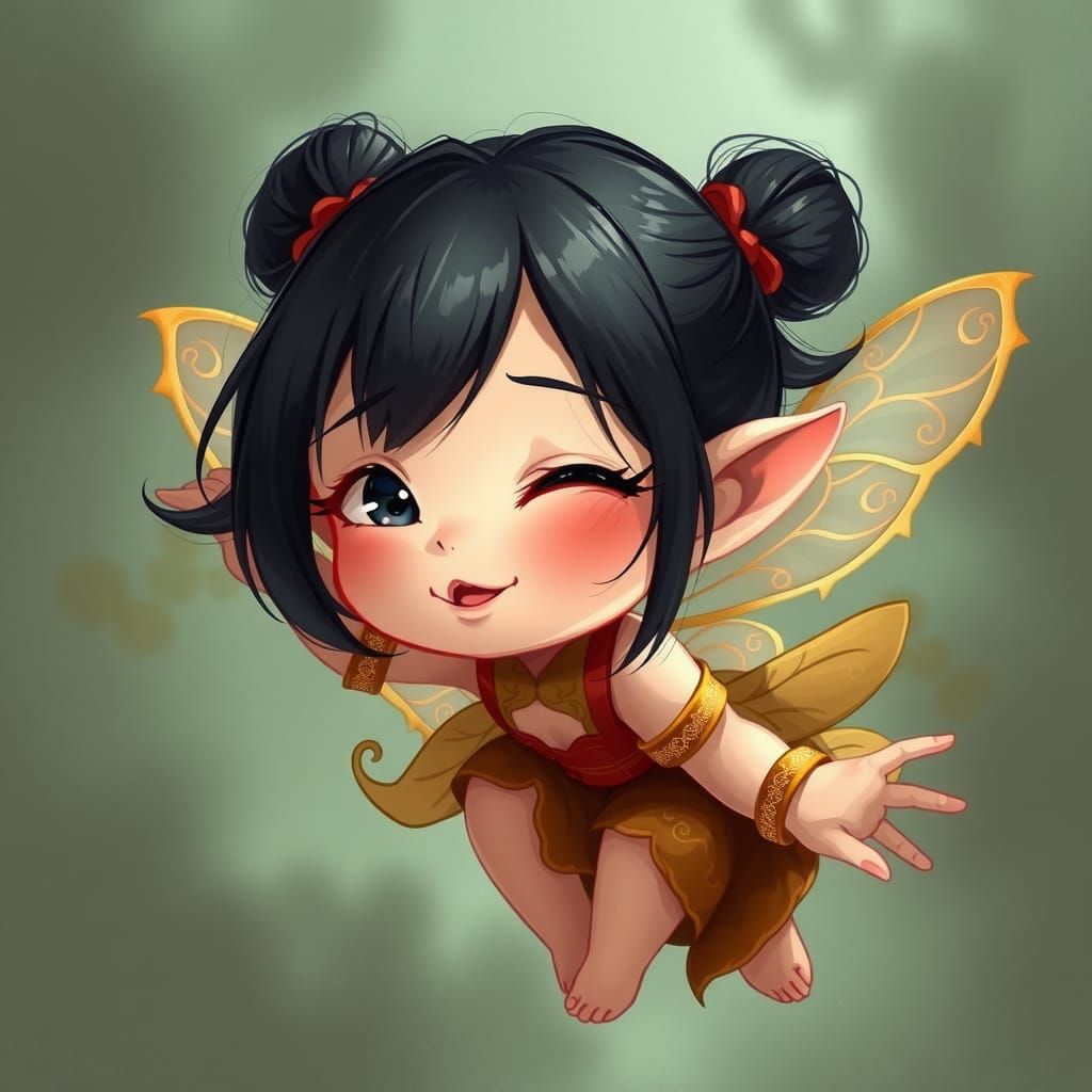 Enchanting Baby Fairy in Fantasy Illustration