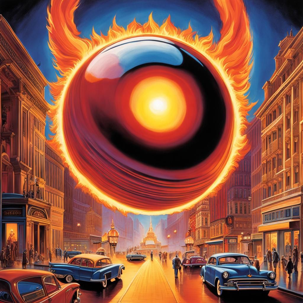 Great Ball of Fire: Conceptual AI Art