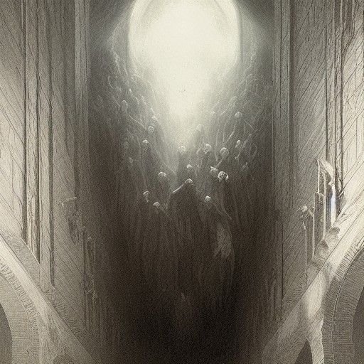 Horrific Perspective in Dark Fantasy Style