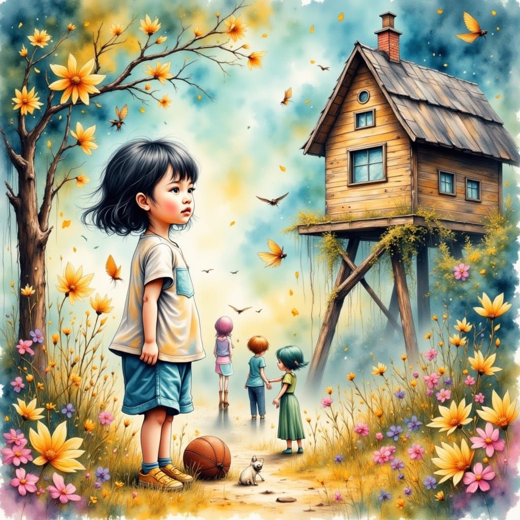 Kidcore, Liminal, Watercolor