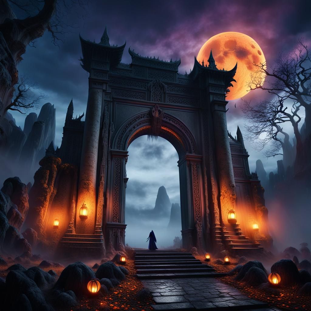 Epic Dark Fantasy Gateway to the Underworld