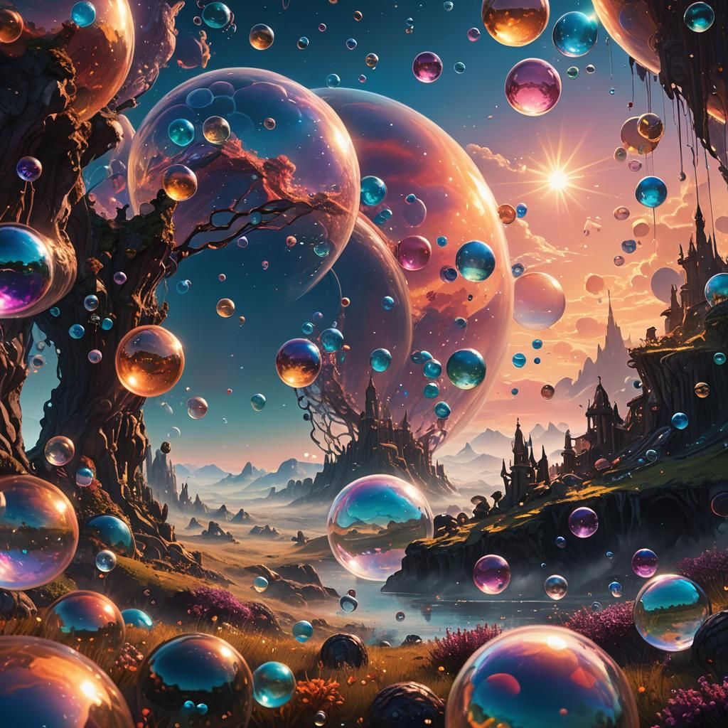 Worlds in Bubbles: Fantasy Landscape Concept Art