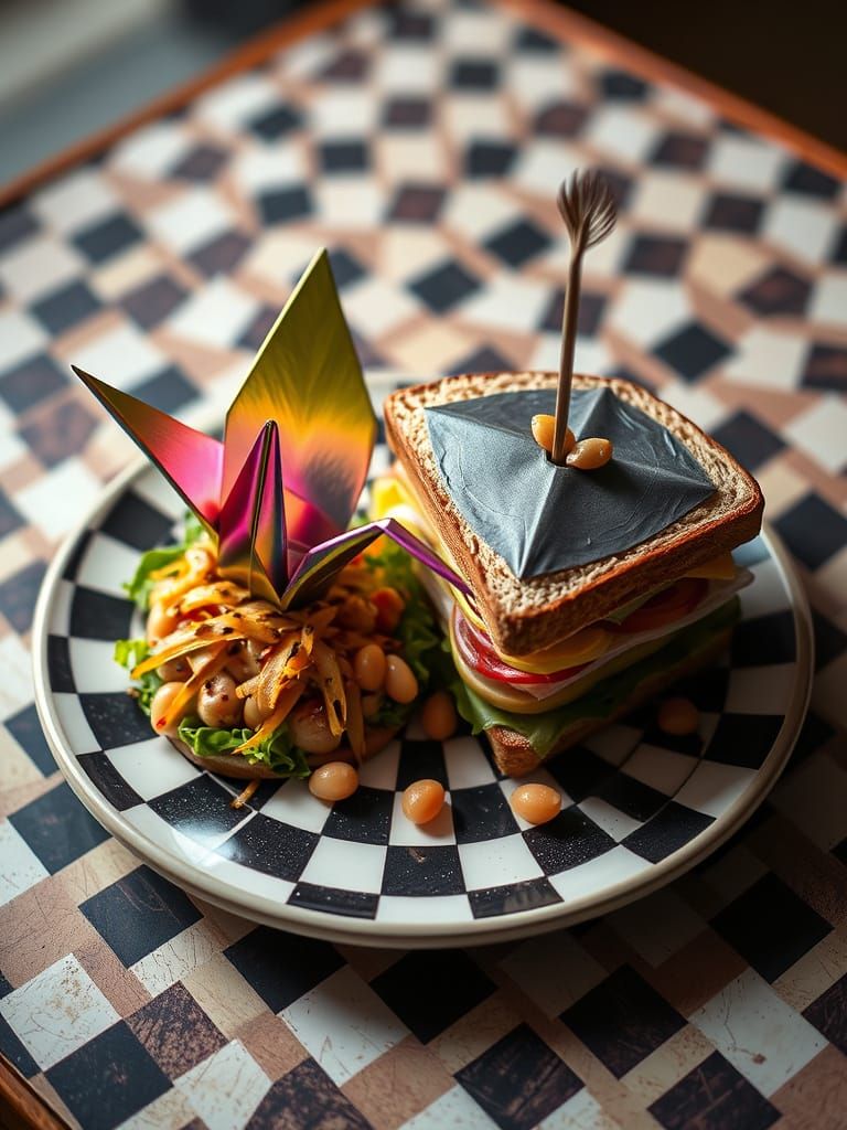 Surreal Food Fantasy in Whimsical Artistic Style
