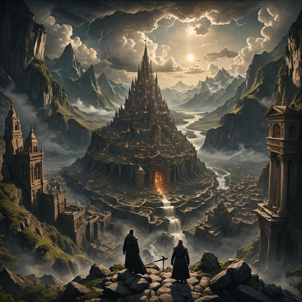 Dramatic Religious Scene as Digital Matte Painting