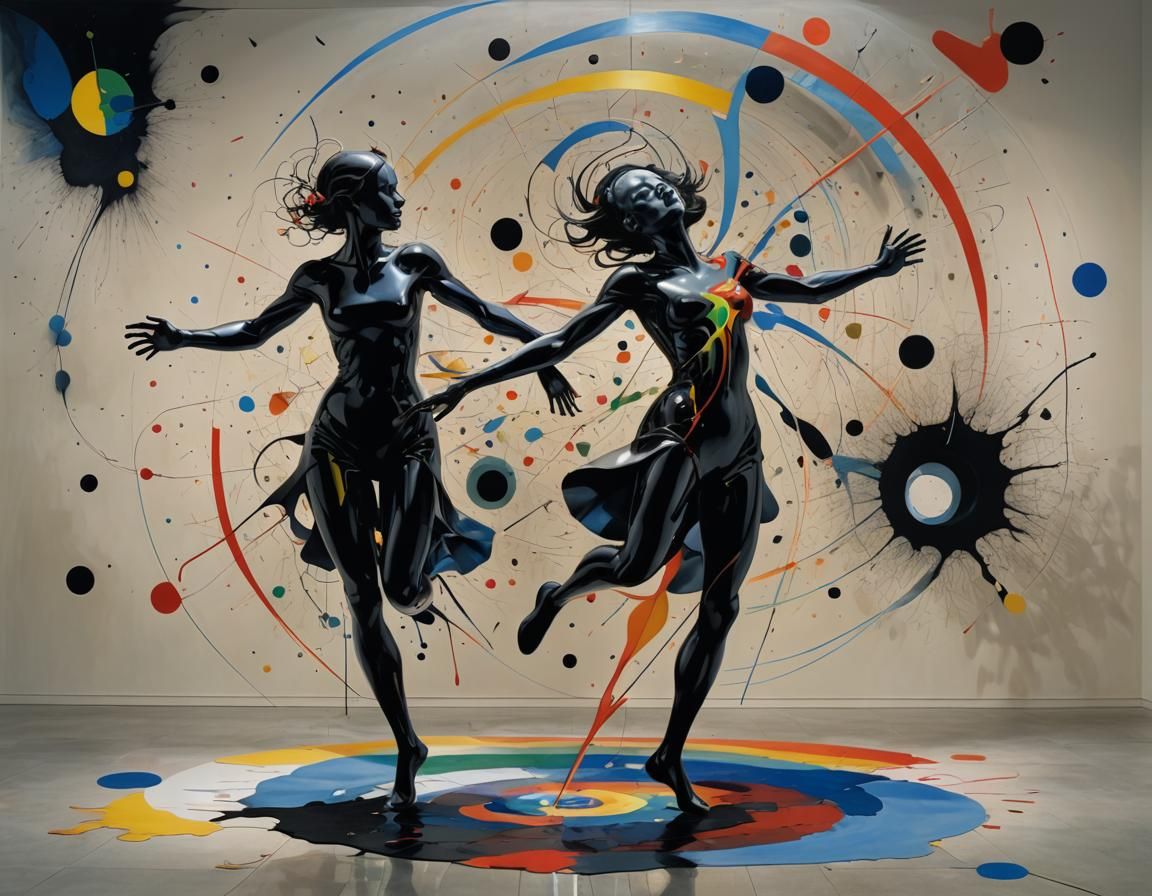 Surreal Woman Sculpture with Dimensional Effects