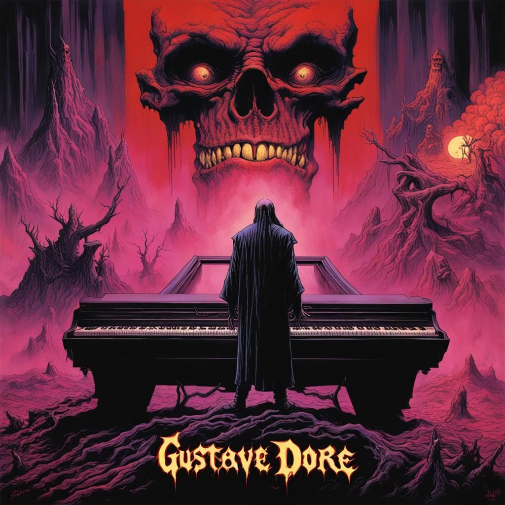 Dark Nu-Metal Album Cover: Horror Engravings