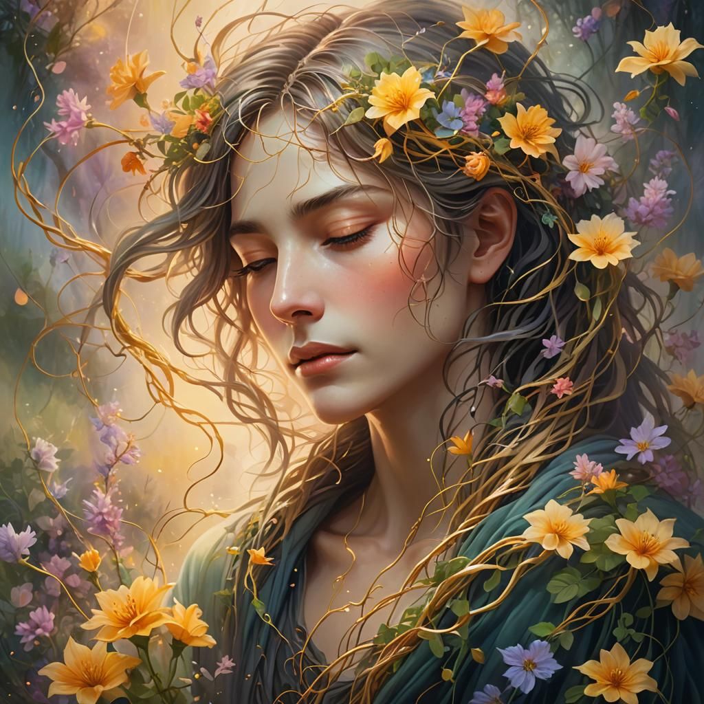 Ethereal Embrace: A Surrealist Dream in Gentle Light