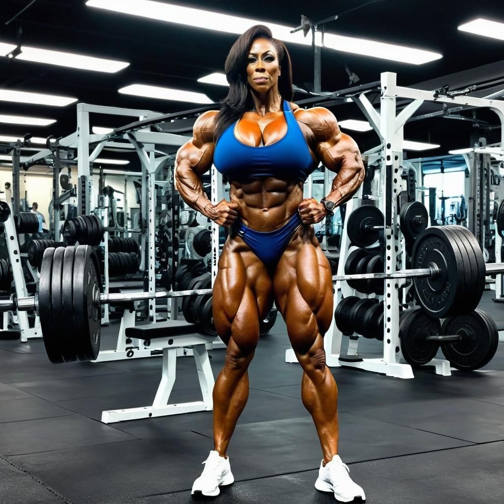 Muscular Woman with Exaggerated Physique