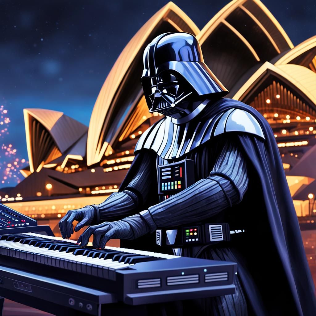 Darth Vader Rocks Sydney Opera House, Hyperrealistic