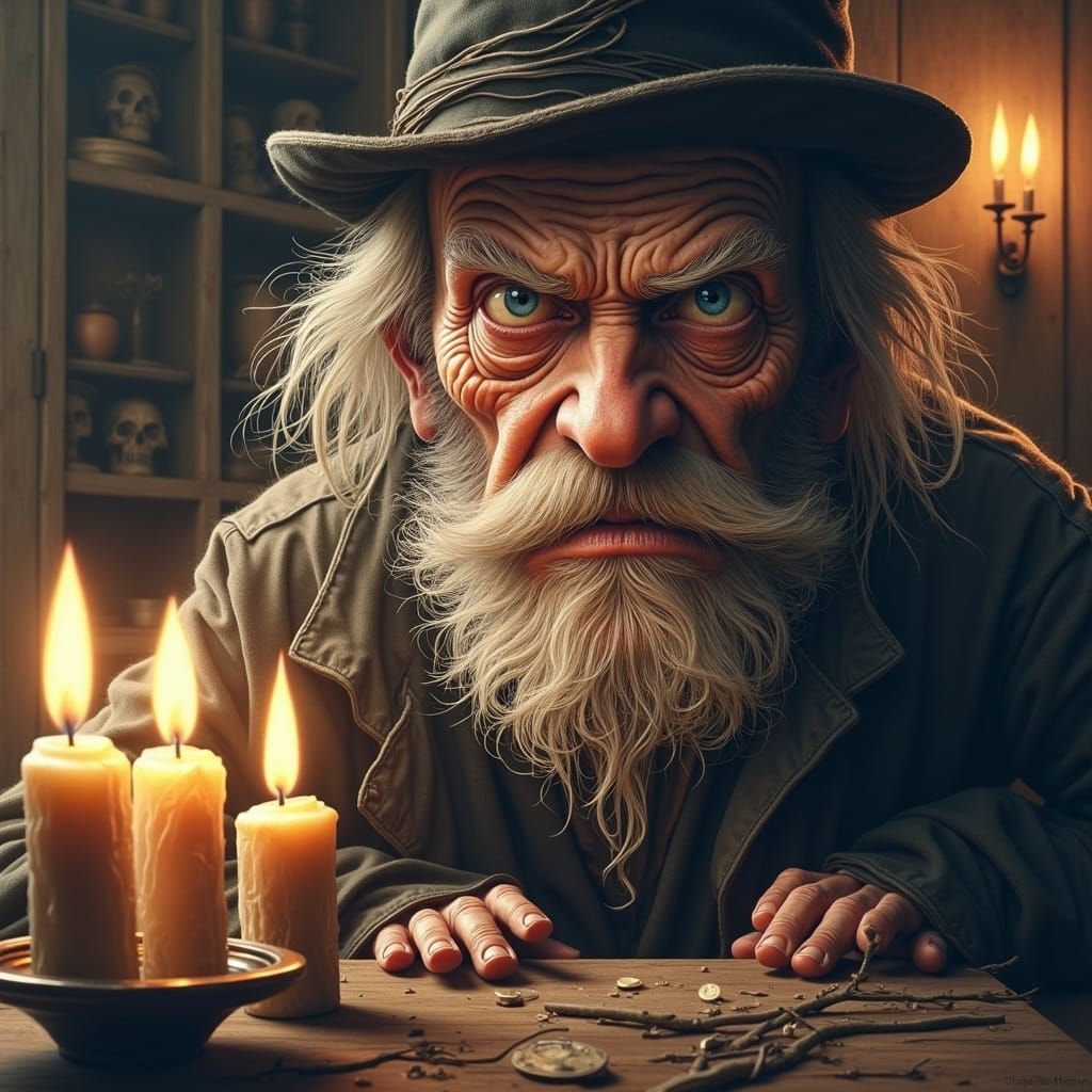 Ebenezer Scrooge: A Gothic Horror Portrait