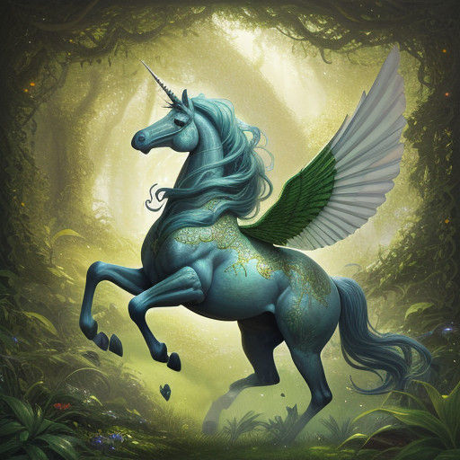 Mythical Unicorn Nature Elemental in Dreamy Whimsy