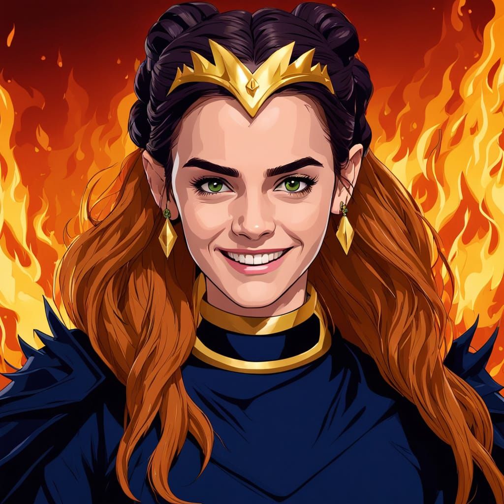 Emma Watson as Sinestra, Evil Sorceress with Lightning