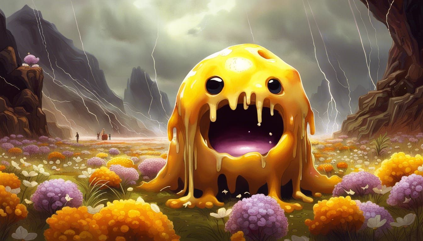 Cheese Monster in a Blossomscape