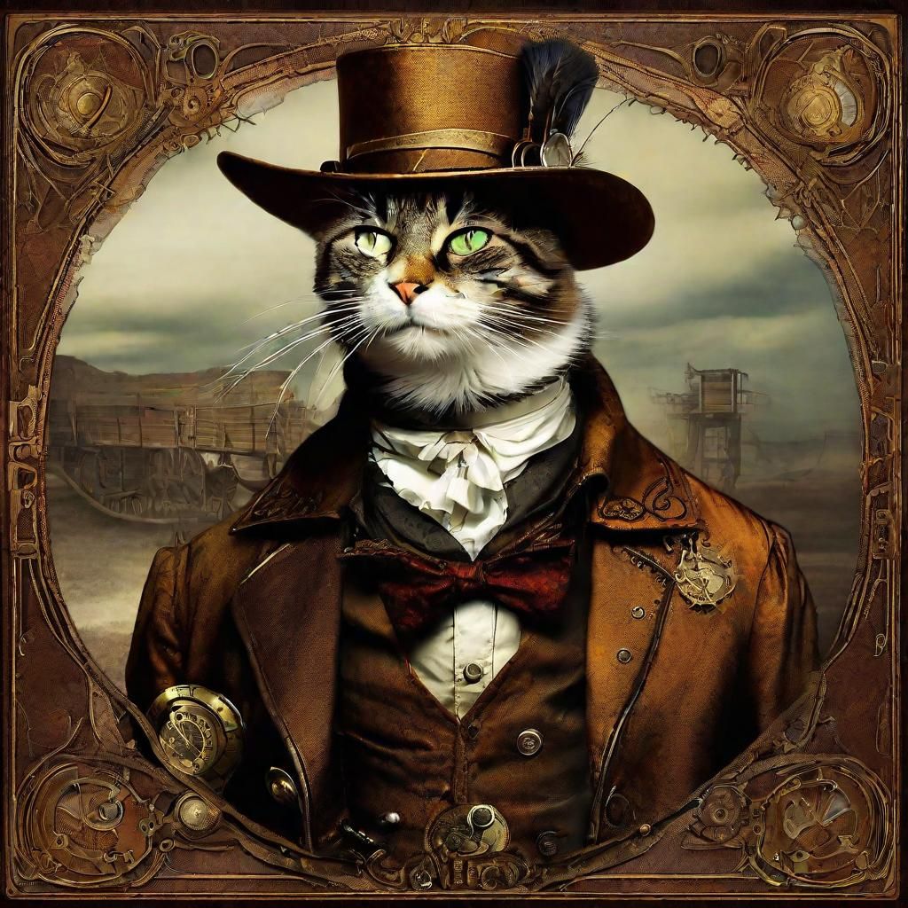 Steampunk Cat Herders in the Wild West