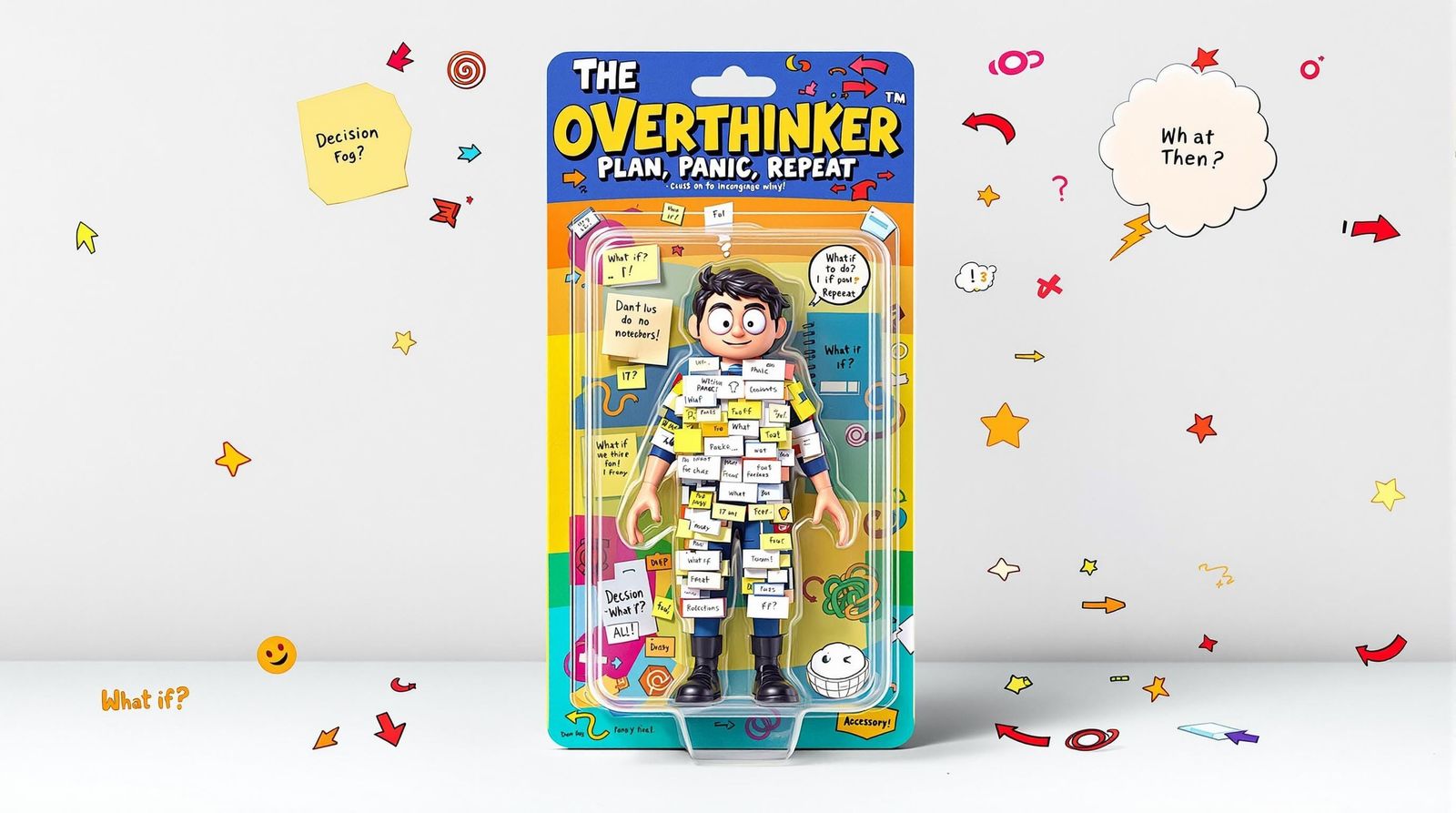 The Overthinker in Action Figure Packaging