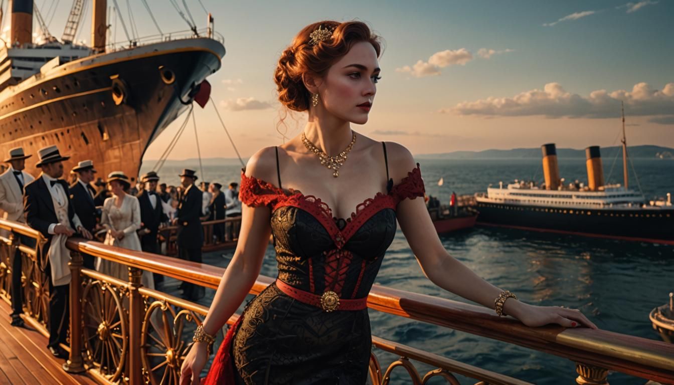 Rich lady ready for Titanic