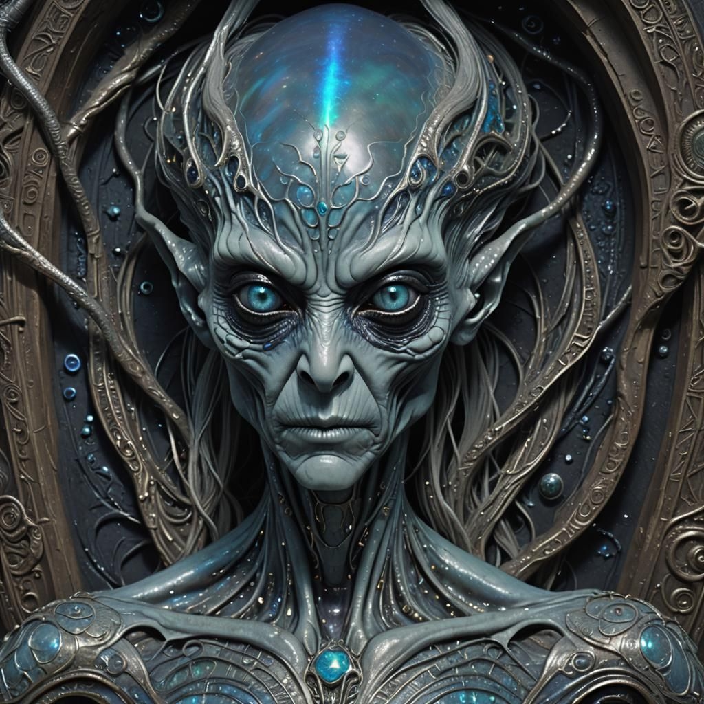 Alien Awakening from Coffin in Fantasy Concept Art